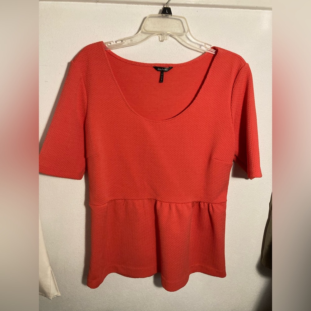 Salmon Peplum shirt